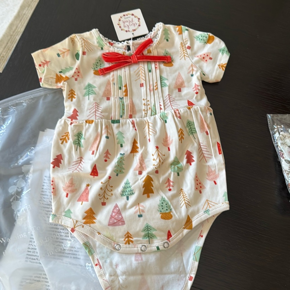 Cheeky plum christmas bubble romper 18-24 months